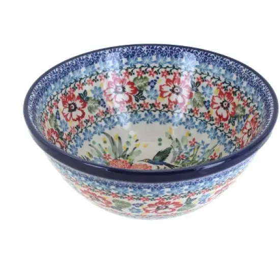 Blue Rose Polish Pottery 57 Ceramika Artystyczna Small Serving Bowl image {6}