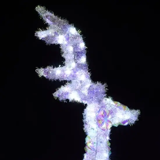 LuxenHome 3-Piece Multi-Color Snowflake Deer Family Outdoor Holiday Decoration with 340 Lights White, Multi image {8}