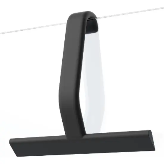 BRINJOY Shower Squeegee for Glass Doors, All-One-Piece Silicone with Built-in Hook Design for Easy Hanging and Cleaning, 10 Inch Black image {8}