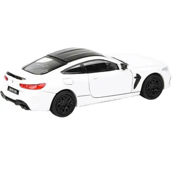 BMW M8 Coupe Alpine White with Black Top 1/64 Diecast Model Car by Paragon image {1}