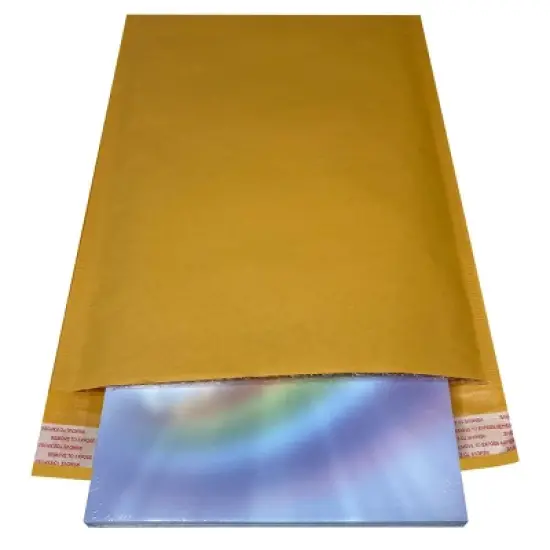 UOFFICE Pack of 10 Kraft Bubble Mailers 10.5" x 16" - #5 Self-Seal Padded Envelopes image {8}