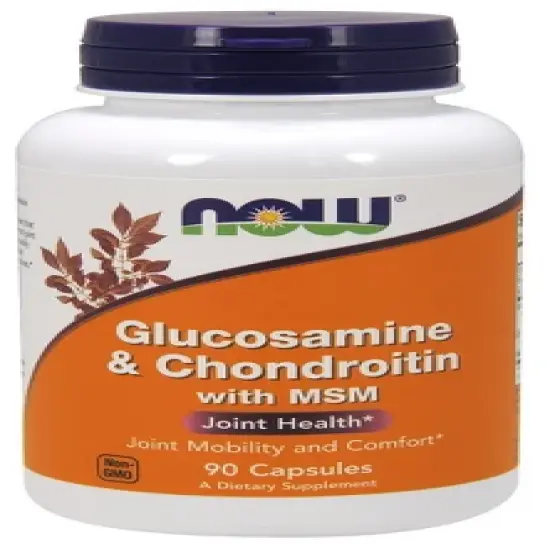 Glucosamine & Chondroitin with MSM by Now Foods  -  90 Capsule image {2}