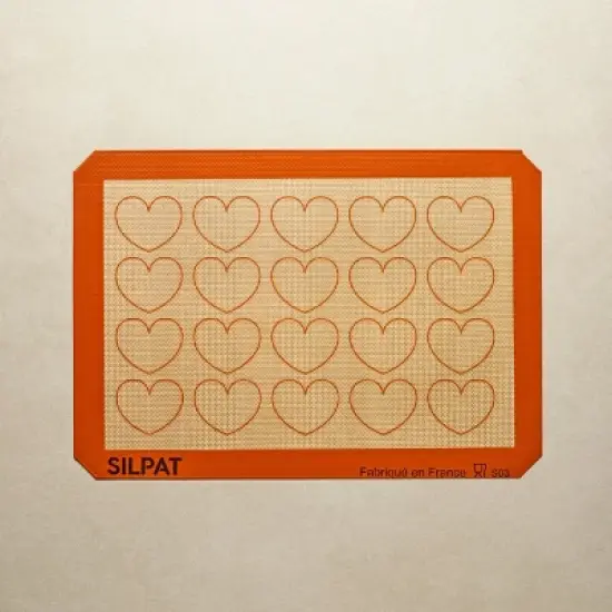 Silpat #1 Non-Stick Baking Mat for Bread, Handcrafted France 1965, Trusted by Chefs, Certified Food Safe (20 Hearts Half Size) image {4}