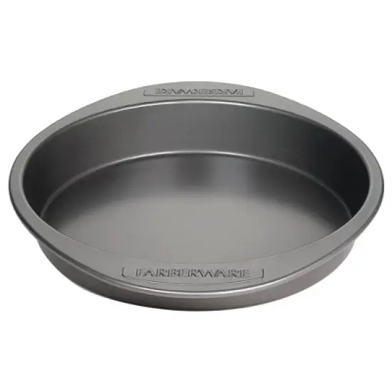 Farberware Nonstick 9" Round Cake Pan: Steel, Gray, Dishwasher-Safe, Round Baking Dish, 9.75" Width image {1}