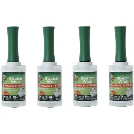 Duck Stretch Wrap, Clear, 5" x 1,000' Roll, 2 Rolls image {7}
