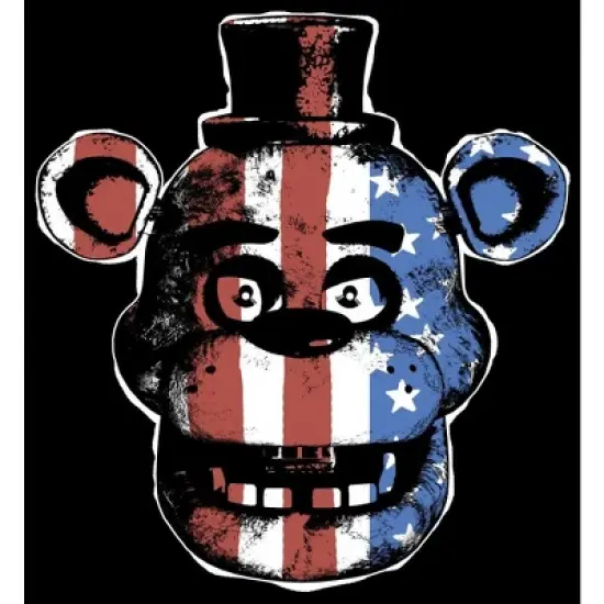 Five Nights at Freddy's American Flag Freddy Boy's Charcoal Heather T-shirt image {1}