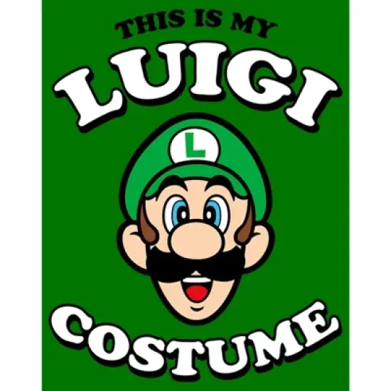 Men's Nintendo This is my Luigi Costume T-Shirt image {1}