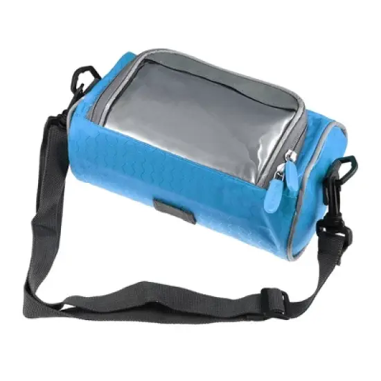 Unique Bargains Bike Handlebar Bag with Touch Screen Phone Holder Front Storage Bag 1 Pc image {6}