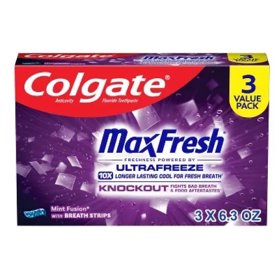 Colgate Max Fresh Toothpaste Knockout - 6.3oz/3pk image {12}