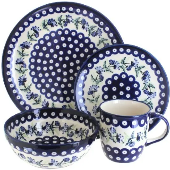 Blue Rose Polish Pottery Zaklady Dinnerware (4 PC) image {17}