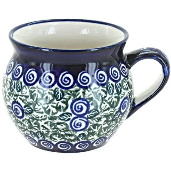 Blue Rose Polish Pottery 911 Zaklady Medium Bell Shaped Mug image {6}