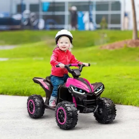 Resenkos Electric Ride-on Car,12V Kids ATV Quad Car with Forward & Backward Function, Four Wheeler for Kids, Pink image {6}