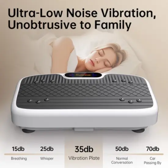 MaseiKar Vibration Plate Exercise Machine, wholeBody Vibrating Platform for ldeal Home GymWorkout Equipment for Women with 2 ResistanceBands image {8}