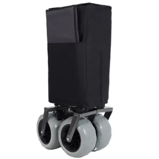 Gulches 300L XL Heavy-Duty Folding Wagon Cart, Black/Gray, 480 lbs Capacity, 9" x 4" All-Terrain Balloon Wheels image {9}