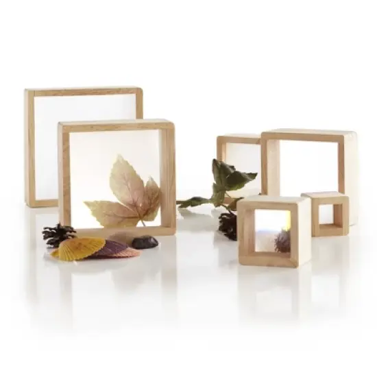 Guidecraft Magnification Stacking Blocks - 6 Piece Set image {1}