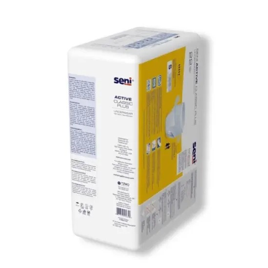 Seni Active Classic Plus Disposable Underwear Pull On with Tear Away Seams Small, S-SM22-AC2, Moderate image {3}