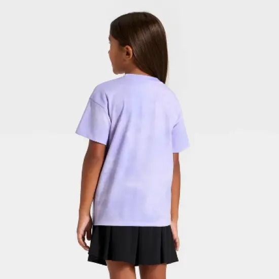 Girls' My Melody and Kuromi Short Sleeve Oversized Graphic T-Shirt - Purple image {2}