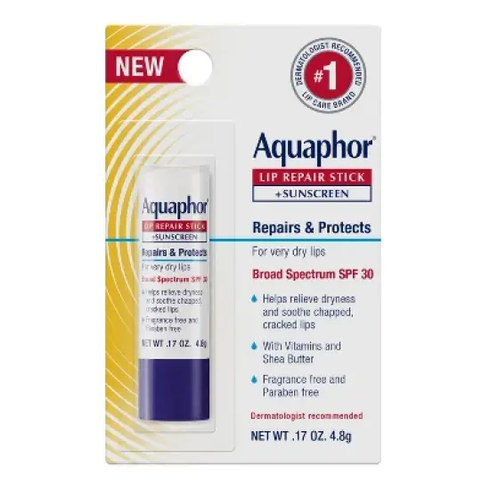 Aquaphor Lip Protectant + SPF Lip Balm - 0.17oz image {11}