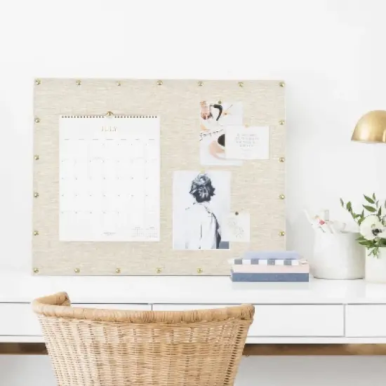 Sugar Paper Essentials 2025-2026 Monthly Wall Calendar 3"x12"x15" White/Gold image {2}