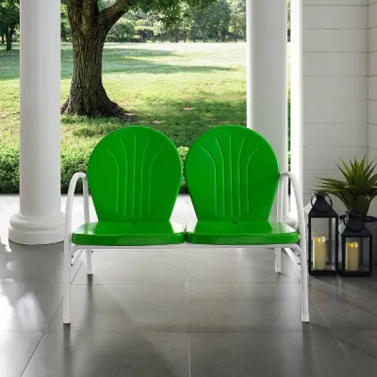 Griffith Outdoor Loveseat - Kelly Green - Crosley image {2}