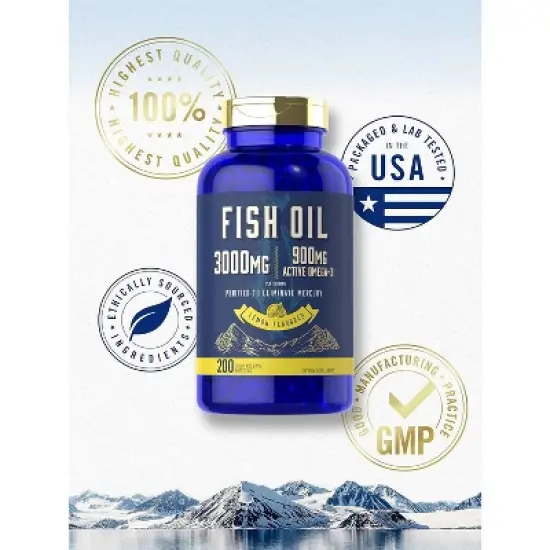 Carlyle Fish Oil 3000mg | Lemon Flavor | 200 Softgels image {4}