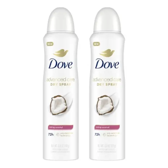 Dove Beauty Dry Spray Antiperspirant & Deodorant - Caring Coconut - 3.8oz/2ct image {6}