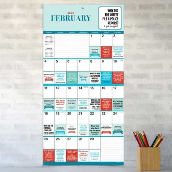 TF Publishing 2024 Wall Calendar 12"x12" Dad Jokes image {2}