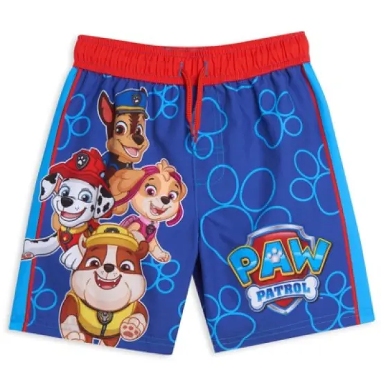 Paw Patrol Rubble Marshall Chase Pullover Rash Guard and Swim Trunks Outfit Set Little Kid image {3}