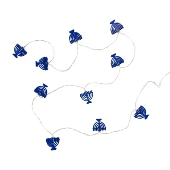 Northlight Menorah  Light Set - Clear LED - 5' Clear Wire - 10ct image {3}