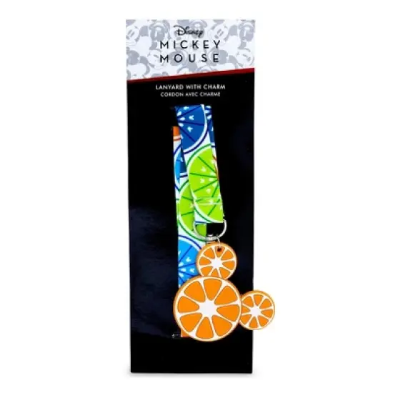 Seven20 Disney Mickey Mouse Fruit Lanyard With Orange Charm image {1}