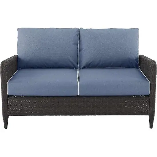 HomeStock Kiawah Outdoor Wicker Loveseat image {7}