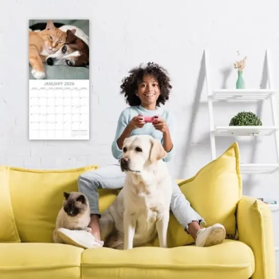2026 Square Wall Calendar, Cats & Kittens, 16-Month Animals Theme with 180 Reminder Stickers (12x12 In) image {1}