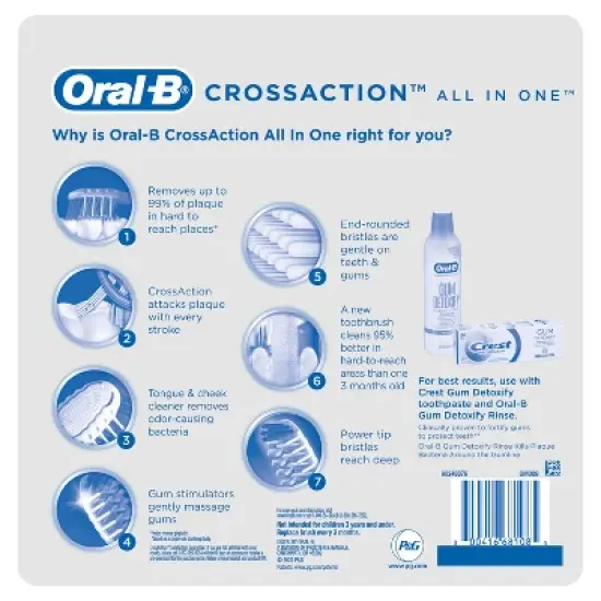 Oral-B Pro-Health CrossAction All-in-One Soft Toothbrush - 6ct image {2}