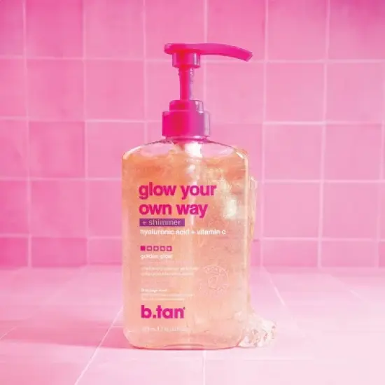 b.tan 'glow your own way' Shimmer Self Tanner - 16 fl oz image {2}