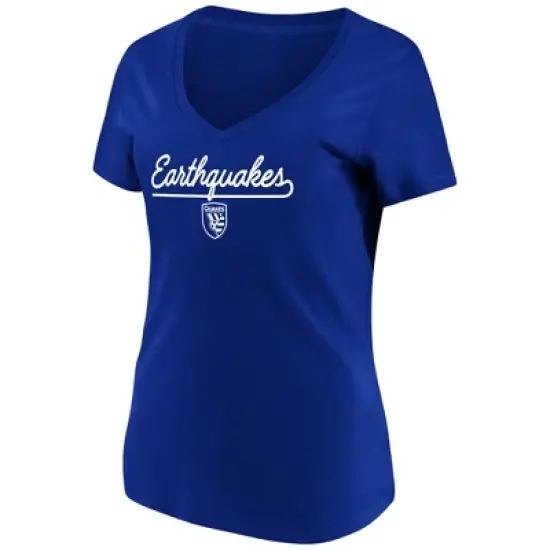 MLS Women's Short Sleeve V-Neck T-Shirt San Jose Earthquakes image {3}