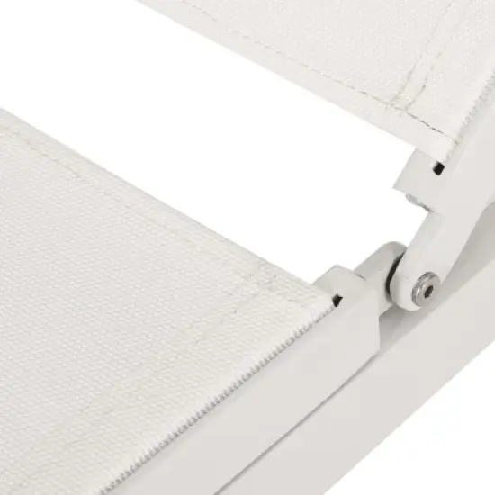 GDFStudio Stekar Outdoor Mesh and Aluminum Armless Adjustable Chaise Lounges (Set of 2) image {7}