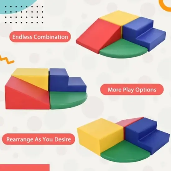 Softzone Climb and Crawl Activity Playset, Lightweight Safe Soft Foam Nugget Block for Toddlers-ModernLuxe image {3}