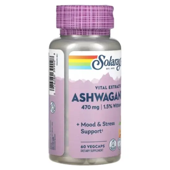 Solaray Ashwagandha, 470 mg, 60 VegCaps image {3}