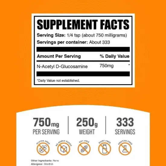 BulkSupplements N-Acetyl D-Glucosamine (NAG) Powder image {1}