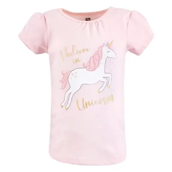 Hudson Baby Girl Short Sleeve T-Shirts, Unicorn Rainbow image {2}