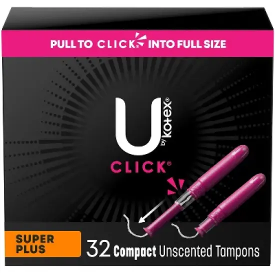 U by Kotex Click Compact Unscented Tampons -  Super Plus - 32ct image {9}