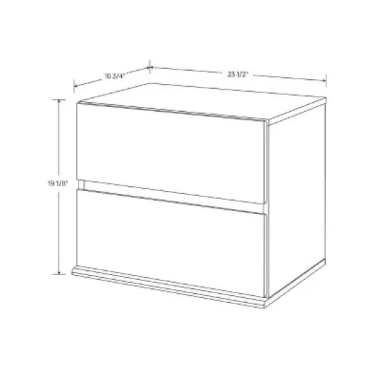 2 Drawer Modular Nightstand White - Room Essentials&trade; image {3}