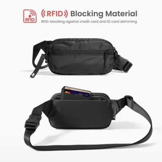 Sling Bag with RFID Blocking, Crossbody Bag Minimalist Chest Shoulder Pack for Men and Women image {6}