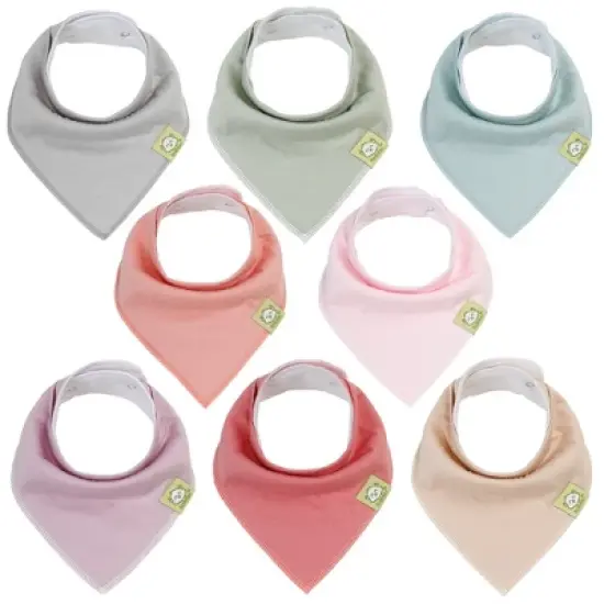 8pk Organic Baby Bandana Bibs, Baby Drool Bibs for Baby Boy, Girl, Baby Bibs for Infant, Newborn image {24}