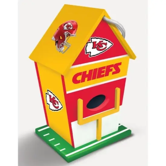 MasterPieces Officially Licensed NFL Kansas City Chiefs outdoor wood birdhouse! image {3}