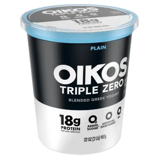 OIKOS Plain Greek Yogurt - 18g protein 32oz image {1}