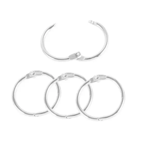 Unique Bargains 1.2" Openable Dia Metal Spring O-Ring Loose Leaf Binder Ring Silver Tone 50 Pcs image {3}