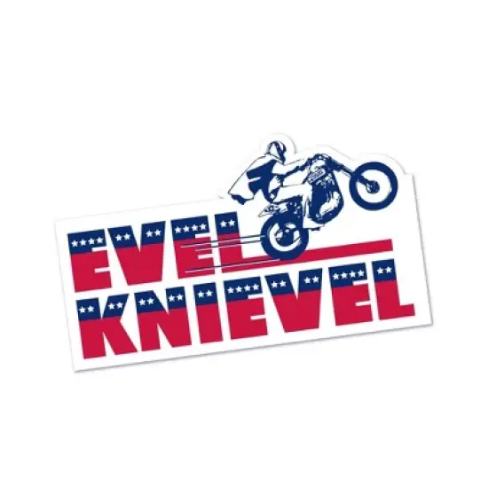Crowded Coop, LLC Evel Knievel Bumper Sticker image {1}