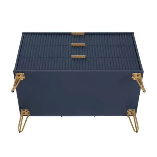 Manhattan Comfort Dumbo 2pc Modern 3 Drawer Dresser and 2 Drawer Nightstand Set image {8}