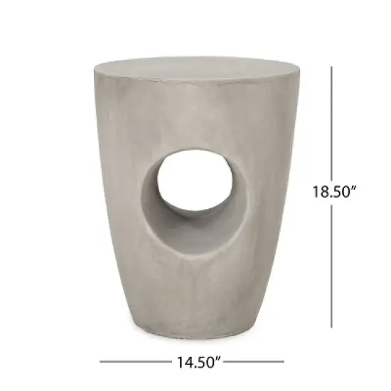 Christopher Knight Home Sirius Outdoor Contemporary Lightweight Concrete Accent Side Table image {2}